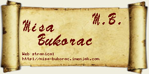 Miša Bukorac vizit kartica